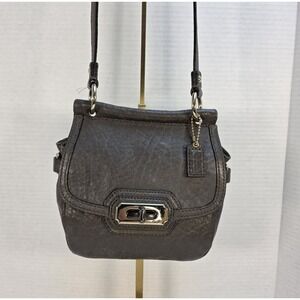 Coach Chelase GP Ash Leather Flagship Crossbody Shoulder bag gray